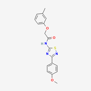 molecular formula C18H17N3O3S B11375751 N-[3-(4-methoxyphenyl)-1,2,4-thiadiazol-5-yl]-2-(3-methylphenoxy)acetamide 
