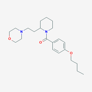 molecular formula C22H34N2O3 B11376004 4-{2-[1-(4-Butoxybenzoyl)piperidin-2-yl]ethyl}morpholine 
