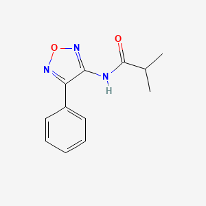 molecular formula C12H13N3O2 B11376058 2-methyl-N-(4-phenyl-1,2,5-oxadiazol-3-yl)propanamide 