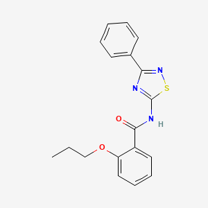 molecular formula C18H17N3O2S B11376181 N-(3-phenyl-1,2,4-thiadiazol-5-yl)-2-propoxybenzamide 