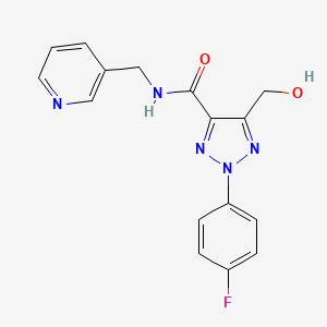 molecular formula C16H14FN5O2 B11376492 2-(4-fluorophenyl)-5-(hydroxymethyl)-N-(pyridin-3-ylmethyl)-2H-1,2,3-triazole-4-carboxamide 