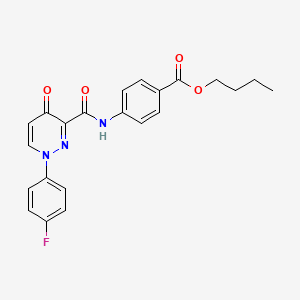 molecular formula C22H20FN3O4 B11376646 Butyl 4-({[1-(4-fluorophenyl)-4-oxo-1,4-dihydropyridazin-3-yl]carbonyl}amino)benzoate 