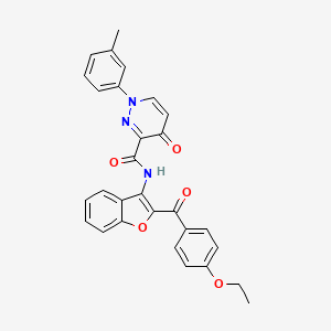 molecular formula C29H23N3O5 B11376827 N-[2-(4-ethoxybenzoyl)-1-benzofuran-3-yl]-1-(3-methylphenyl)-4-oxo-1,4-dihydropyridazine-3-carboxamide 