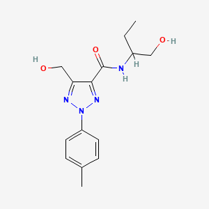 molecular formula C15H20N4O3 B11376966 N-(1-hydroxybutan-2-yl)-5-(hydroxymethyl)-2-(4-methylphenyl)-2H-1,2,3-triazole-4-carboxamide 