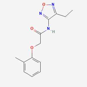 molecular formula C13H15N3O3 B11377066 N-(4-ethyl-1,2,5-oxadiazol-3-yl)-2-(2-methylphenoxy)acetamide 
