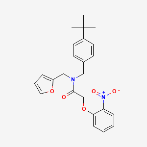 molecular formula C24H26N2O5 B11377322 N-(4-tert-butylbenzyl)-N-(furan-2-ylmethyl)-2-(2-nitrophenoxy)acetamide 
