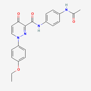 molecular formula C21H20N4O4 B11377396 N-[4-(acetylamino)phenyl]-1-(4-ethoxyphenyl)-4-oxo-1,4-dihydropyridazine-3-carboxamide 
