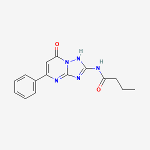 molecular formula C15H15N5O2 B11377458 N-(7-hydroxy-5-phenyl[1,2,4]triazolo[1,5-a]pyrimidin-2-yl)butanamide 