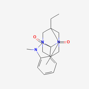 molecular formula C19H23N3O2 B11377464 5-ethyl-1',7-dimethyl-6H-spiro[1,3-diazatricyclo[3.3.1.1~3,7~]decane-2,3'-indole]-2',6(1'H)-dione 