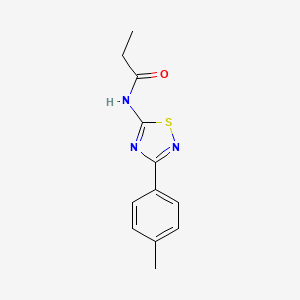 molecular formula C12H13N3OS B11377482 N-[3-(4-methylphenyl)-1,2,4-thiadiazol-5-yl]propanamide 