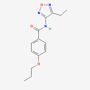 molecular formula C14H17N3O3 B11377662 N-(4-ethyl-1,2,5-oxadiazol-3-yl)-4-propoxybenzamide 