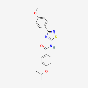 molecular formula C19H19N3O3S B11377720 N-[3-(4-methoxyphenyl)-1,2,4-thiadiazol-5-yl]-4-(propan-2-yloxy)benzamide 