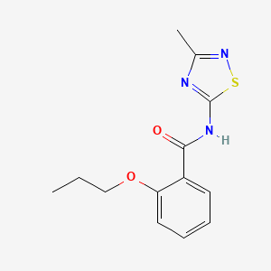 molecular formula C13H15N3O2S B11377902 N-(3-methyl-1,2,4-thiadiazol-5-yl)-2-propoxybenzamide 