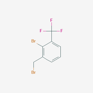 molecular formula C8H5Br2F3 B113781 2-Bromo-1-(bromomethyl)-3-(trifluoromethyl)benzene CAS No. 1214372-35-6
