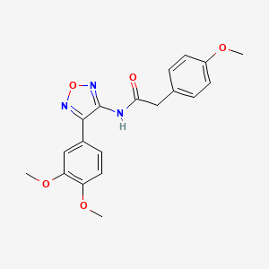 molecular formula C19H19N3O5 B11378356 N-[4-(3,4-dimethoxyphenyl)-1,2,5-oxadiazol-3-yl]-2-(4-methoxyphenyl)acetamide 