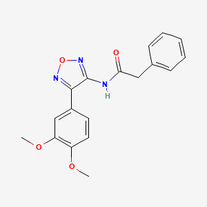 molecular formula C18H17N3O4 B11378427 N-[4-(3,4-dimethoxyphenyl)-1,2,5-oxadiazol-3-yl]-2-phenylacetamide 