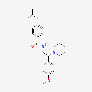 molecular formula C24H32N2O3 B11378486 N-[2-(4-methoxyphenyl)-2-(piperidin-1-yl)ethyl]-4-(propan-2-yloxy)benzamide 