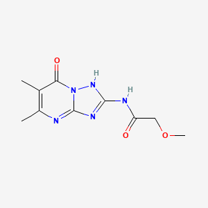molecular formula C10H13N5O3 B11378603 N-(5,6-dimethyl-7-oxo-4,7-dihydro[1,2,4]triazolo[1,5-a]pyrimidin-2-yl)-2-methoxyacetamide 