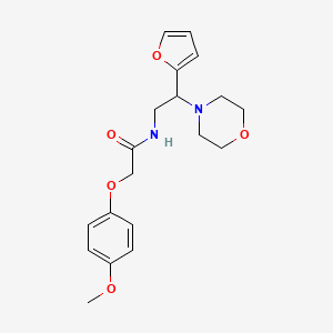 molecular formula C19H24N2O5 B11378642 N-[2-(furan-2-yl)-2-(morpholin-4-yl)ethyl]-2-(4-methoxyphenoxy)acetamide 