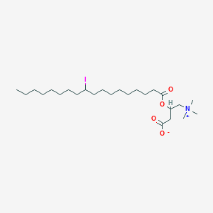 molecular formula C25H50INO3 B011379 3-(10-Iodooctadecanoyloxy)-4-(trimethylazaniumyl)butanoate CAS No. 104881-77-8
