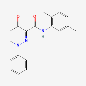 molecular formula C19H17N3O2 B11379165 N-(2,5-dimethylphenyl)-4-oxo-1-phenyl-1,4-dihydropyridazine-3-carboxamide 