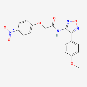 molecular formula C17H14N4O6 B11379200 N-[4-(4-methoxyphenyl)-1,2,5-oxadiazol-3-yl]-2-(4-nitrophenoxy)acetamide 