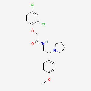 molecular formula C21H24Cl2N2O3 B11379222 2-(2,4-dichlorophenoxy)-N-[2-(4-methoxyphenyl)-2-(pyrrolidin-1-yl)ethyl]acetamide 