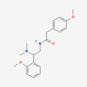 molecular formula C20H26N2O3 B11379569 N-[2-(dimethylamino)-2-(2-methoxyphenyl)ethyl]-2-(4-methoxyphenyl)acetamide 