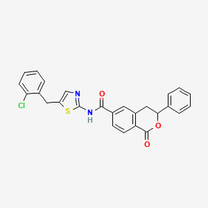 molecular formula C26H19ClN2O3S B11379687 N-[5-(2-chlorobenzyl)-1,3-thiazol-2-yl]-1-oxo-3-phenyl-3,4-dihydro-1H-isochromene-6-carboxamide 