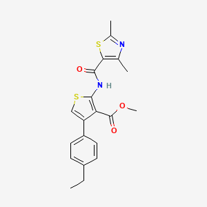 molecular formula C20H20N2O3S2 B11379766 Methyl 2-{[(2,4-dimethyl-1,3-thiazol-5-yl)carbonyl]amino}-4-(4-ethylphenyl)thiophene-3-carboxylate 