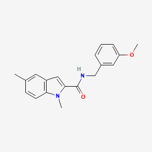 molecular formula C19H20N2O2 B11379768 N-(3-methoxybenzyl)-1,5-dimethyl-1H-indole-2-carboxamide 