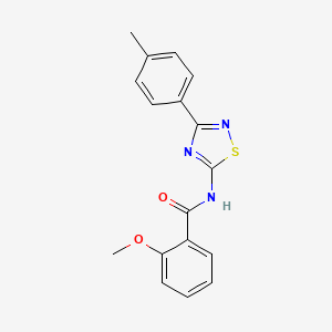 molecular formula C17H15N3O2S B11380161 2-methoxy-N-[3-(4-methylphenyl)-1,2,4-thiadiazol-5-yl]benzamide 