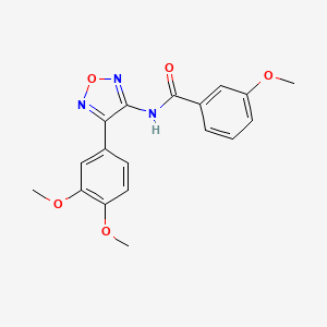 molecular formula C18H17N3O5 B11380167 N-[4-(3,4-dimethoxyphenyl)-1,2,5-oxadiazol-3-yl]-3-methoxybenzamide 