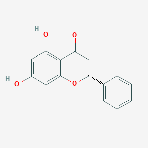 molecular formula C15H12O4 B113804 4H-1-Benzopyran-4-one, 2,3-dihydro-5,7-dihydroxy-2-phenyl-, (2R)- CAS No. 206660-42-6