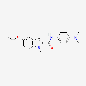 molecular formula C20H23N3O2 B11380431 N-[4-(dimethylamino)phenyl]-5-ethoxy-1-methyl-1H-indole-2-carboxamide 