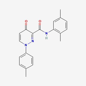 molecular formula C20H19N3O2 B11380480 N-(2,5-dimethylphenyl)-1-(4-methylphenyl)-4-oxo-1,4-dihydropyridazine-3-carboxamide 