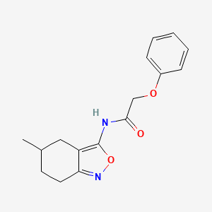 molecular formula C16H18N2O3 B11381306 N-(5-methyl-4,5,6,7-tetrahydro-2,1-benzoxazol-3-yl)-2-phenoxyacetamide 