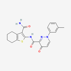 molecular formula C21H20N4O3S B11381445 N-(3-carbamoyl-4,5,6,7-tetrahydro-1-benzothiophen-2-yl)-1-(3-methylphenyl)-4-oxo-1,4-dihydropyridazine-3-carboxamide 
