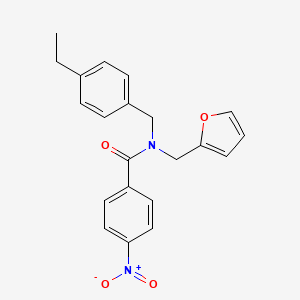 molecular formula C21H20N2O4 B11381637 N-(4-ethylbenzyl)-N-(furan-2-ylmethyl)-4-nitrobenzamide 