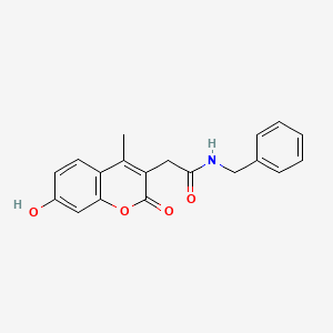 molecular formula C19H17NO4 B11381684 N-benzyl-2-(7-hydroxy-4-methyl-2-oxo-2H-chromen-3-yl)acetamide 