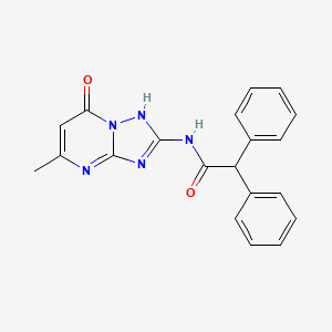 molecular formula C20H17N5O2 B11381724 N-(7-hydroxy-5-methyl[1,2,4]triazolo[1,5-a]pyrimidin-2-yl)-2,2-diphenylacetamide 