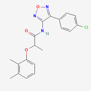 molecular formula C19H18ClN3O3 B11382087 N-[4-(4-chlorophenyl)-1,2,5-oxadiazol-3-yl]-2-(2,3-dimethylphenoxy)propanamide 