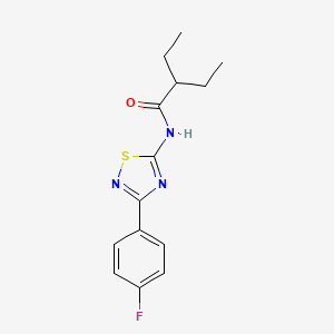 molecular formula C14H16FN3OS B11382521 2-ethyl-N-[3-(4-fluorophenyl)-1,2,4-thiadiazol-5-yl]butanamide 