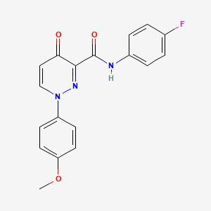 molecular formula C18H14FN3O3 B11382732 N-(4-fluorophenyl)-1-(4-methoxyphenyl)-4-oxo-1,4-dihydropyridazine-3-carboxamide 