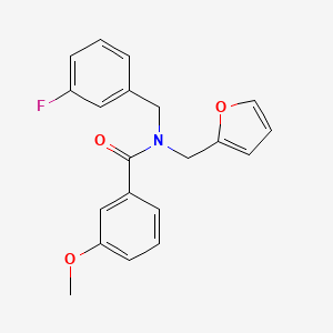 molecular formula C20H18FNO3 B11382776 N-(3-fluorobenzyl)-N-(furan-2-ylmethyl)-3-methoxybenzamide 