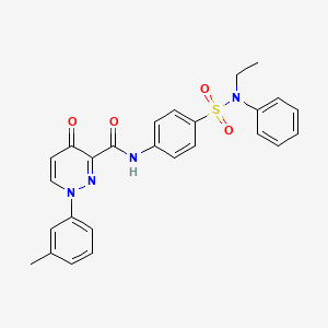 molecular formula C26H24N4O4S B11382866 N-{4-[ethyl(phenyl)sulfamoyl]phenyl}-1-(3-methylphenyl)-4-oxo-1,4-dihydropyridazine-3-carboxamide 
