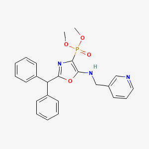 molecular formula C24H24N3O4P B11383087 Dimethyl {2-(diphenylmethyl)-5-[(pyridin-3-ylmethyl)amino]-1,3-oxazol-4-yl}phosphonate 