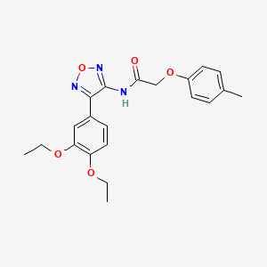 molecular formula C21H23N3O5 B11383115 N-[4-(3,4-diethoxyphenyl)-1,2,5-oxadiazol-3-yl]-2-(4-methylphenoxy)acetamide 