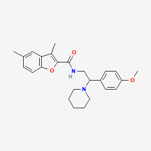 molecular formula C25H30N2O3 B11383182 N-[2-(4-methoxyphenyl)-2-(piperidin-1-yl)ethyl]-3,5-dimethyl-1-benzofuran-2-carboxamide 