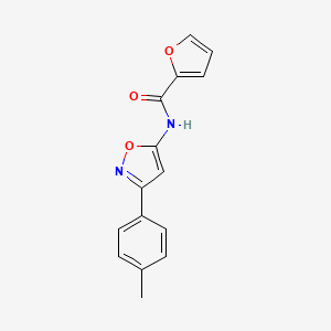 molecular formula C15H12N2O3 B11383335 N-[3-(4-methylphenyl)-1,2-oxazol-5-yl]furan-2-carboxamide 